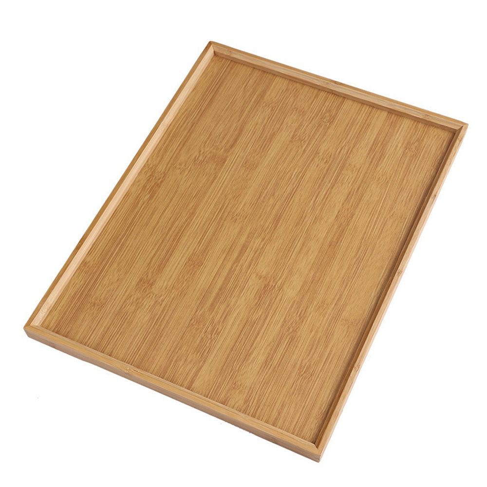 Wooden Serving Tray - Bandeja Decorativa de Bambu Natural, Bandeja