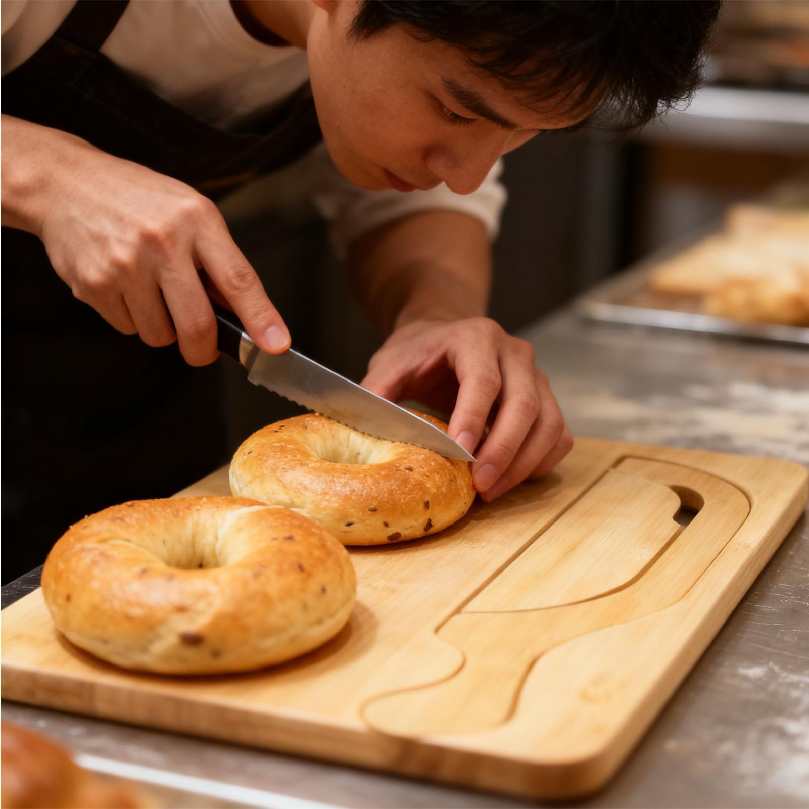 Wooden Serving Tray - Cortador de pão para massa fermentada
