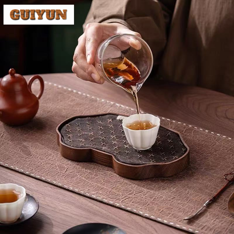 Bandeja de chá pequena de nogu - Wooden Serving Tray avaliação e preço