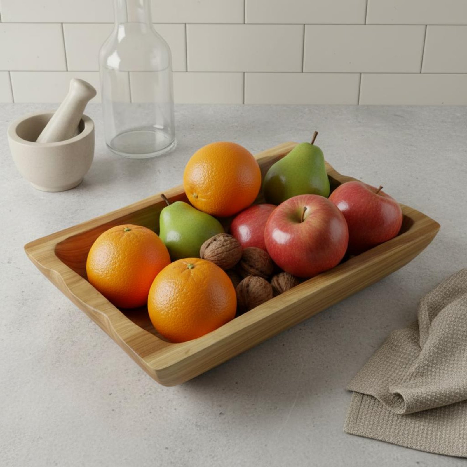 Bandeja de Madeira Rústica de  - Wooden Serving Tray avaliação e preço