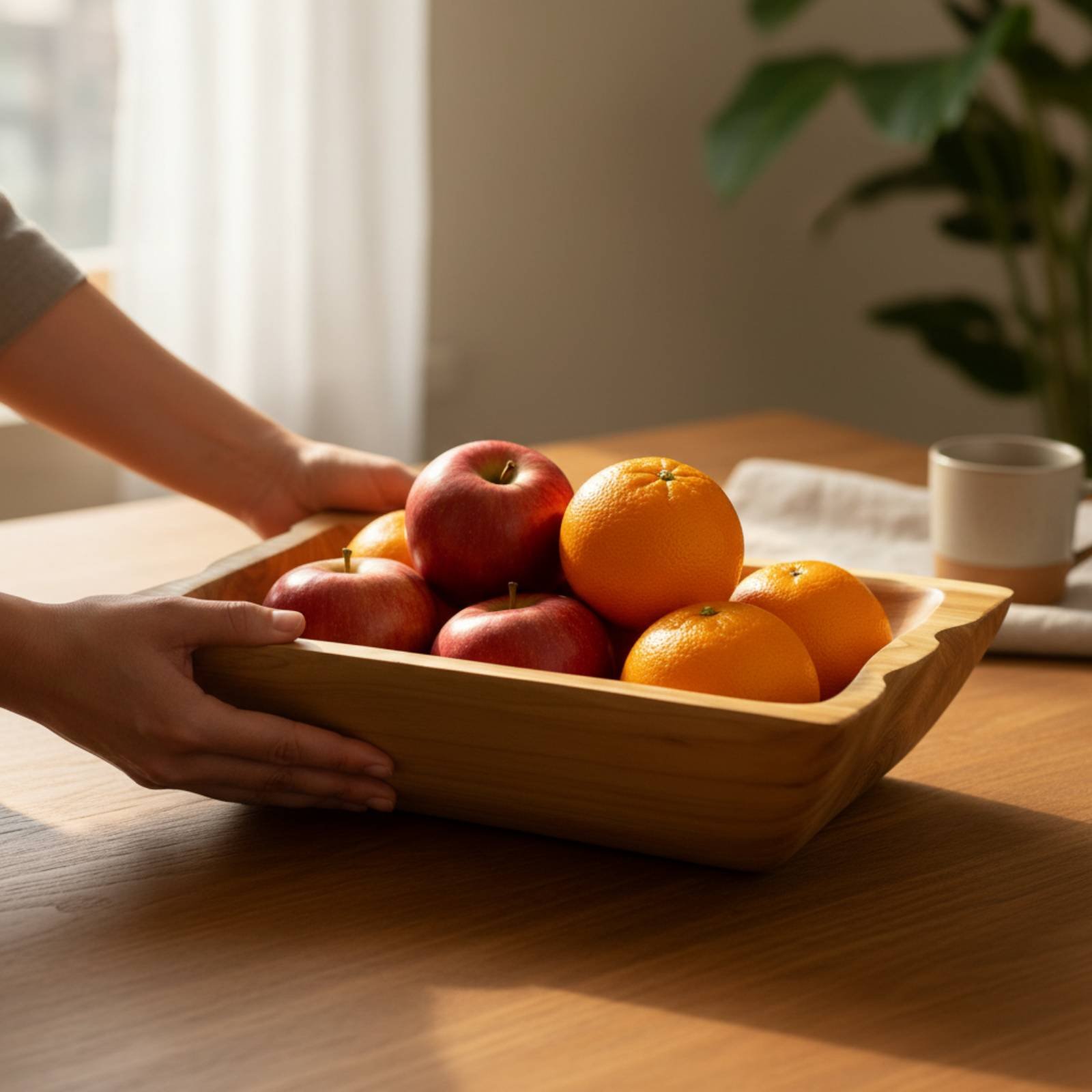 Bandeja de Madeira Rústica de  - Wooden Serving Tray avaliação e preço