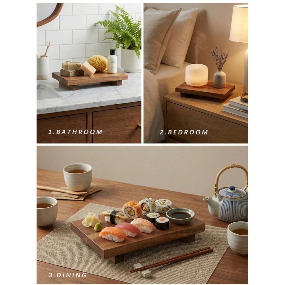 Conjunto de Peças: Bandeja Dec - Wooden Serving Tray avaliação e preço