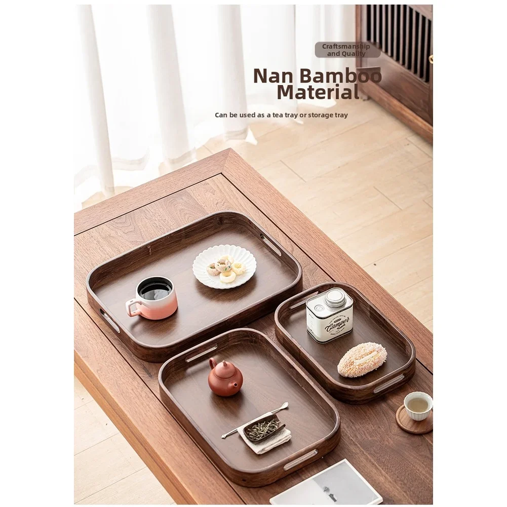 Bandeja de chá de madeira com  - Wooden Serving Tray avaliação e preço